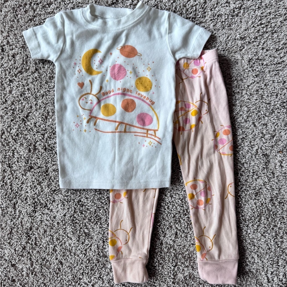 Toddler Girl Pajamas Set 2 piece Pajamas short sleeve and pants space size 2T - Picture 2 of 11